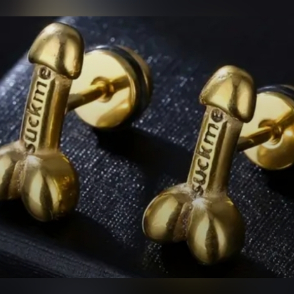 Jewelry - 'Suck Me' Penis Stud Earrings